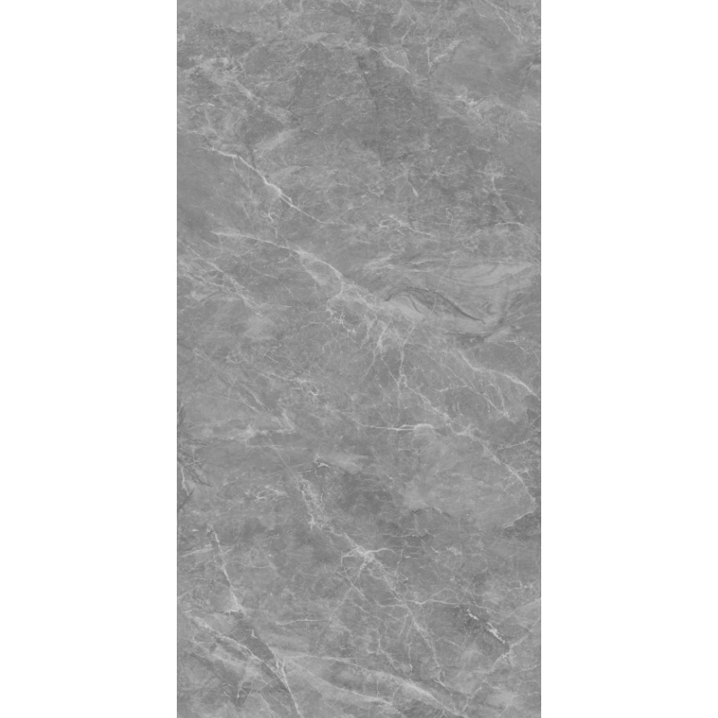 Urban Silver Porcelain Tile Glossy Finish with Marble Grain Look 600X1200mm