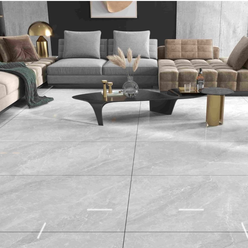 Factory Sale Full Polished Golden Veins Tile 600X600 Glossy Marble Look Porcelain Glazed Floor Tiles