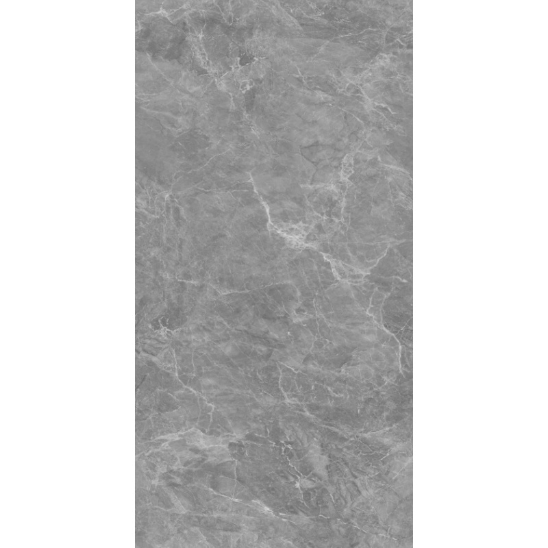 Urban Silver Porcelain Tile Glossy Finish with Marble Grain Look 600X1200mm