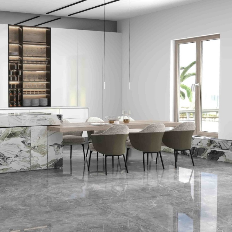 600*1200 High Gloss Carrara White Marble Strone Look Porcelain Full Polished Floor Tile