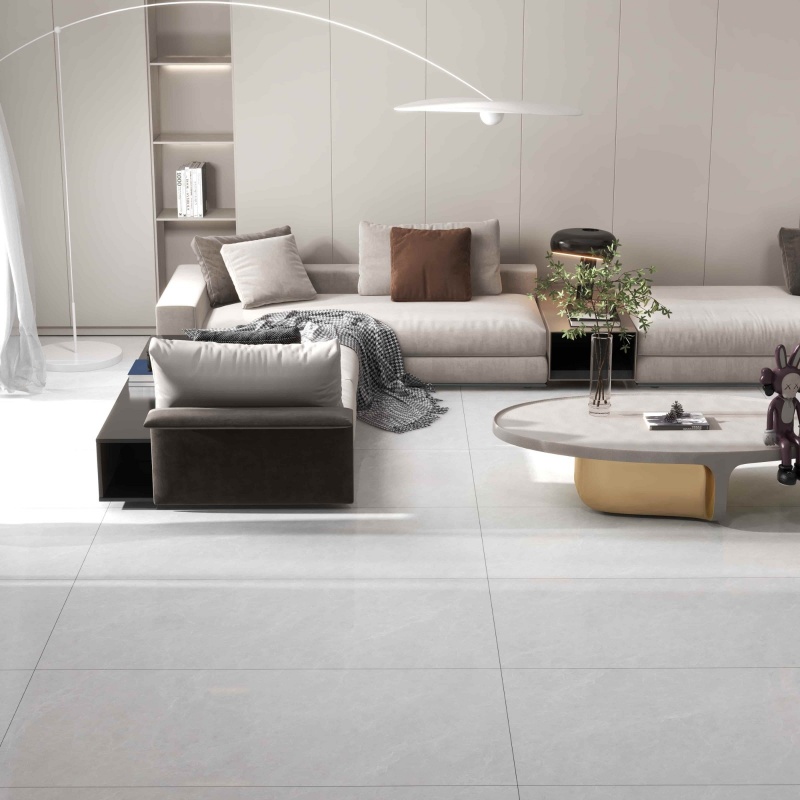 Porcelain Tile Super Carrara Whire Floor Polished Glazed Tile 600X600 Used for Washroom