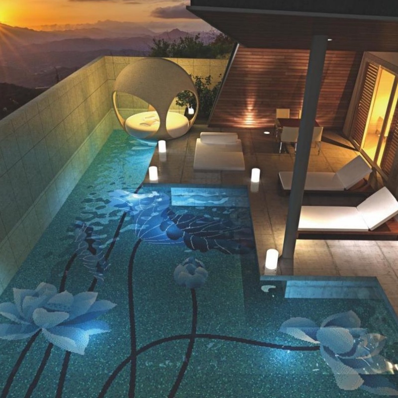 Zf Swimming Pool Tile Ceramic Mosaic Tile Corners Edges Corner Tiles Made in China