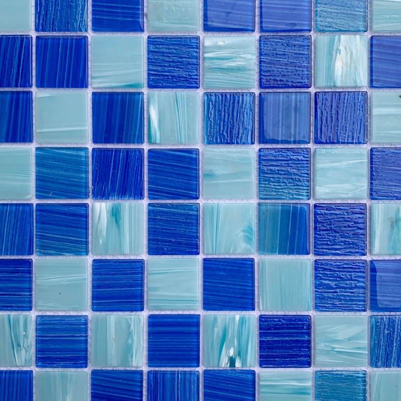 Wholesale Glass Mosaic Tile 100X300 Strip Shape Mosaic Swimming Pool Tiles