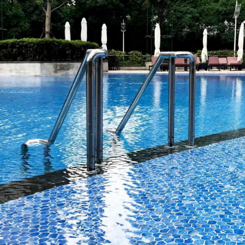 Various Types Swimming Pool Mosaic Ice Crackle Swimming Pool Mosaic Tile Blue Iridescent Glass Porcelain Mosaic Tile