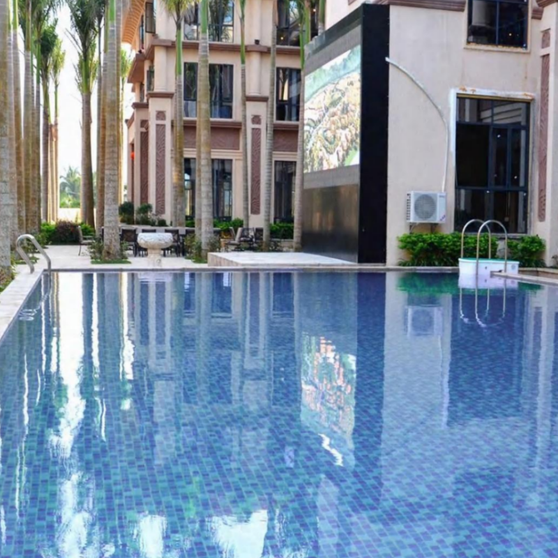 Various Types Swimming Pool Mosaic Ice Crackle Swimming Pool Mosaic Tile Blue Iridescent Glass Porcelain Mosaic Tile