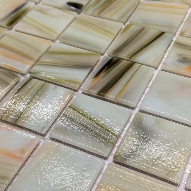 Colorize Wholesale Square Mixed Color Blue Ceramic/Glass Swimming Pool Mosaic Cheap Price to Green Tile