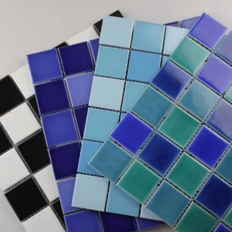 Wholesale China Factory Price Ceramic Blue Square Swimming Pool Mosaic Tiles for Sale