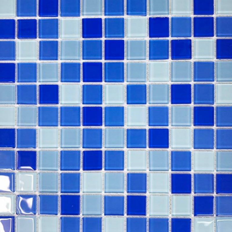 25x25mm China Popular Glass Mosaic Mosaic Tile for Swimming Pool Tiles