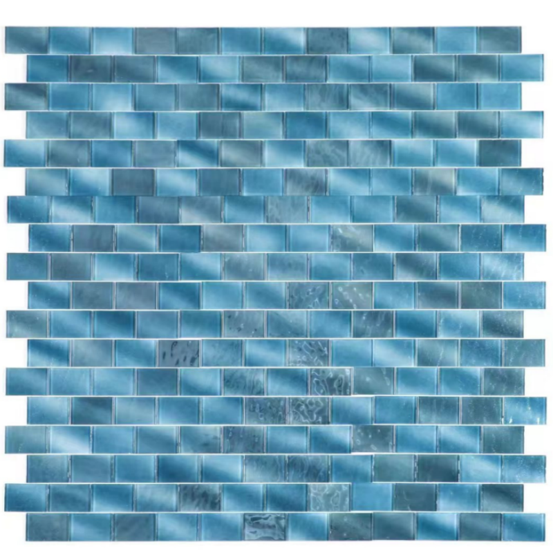 Bathroom Swimming Pool 48mm*48mm Blue Ceramics Mosaic
