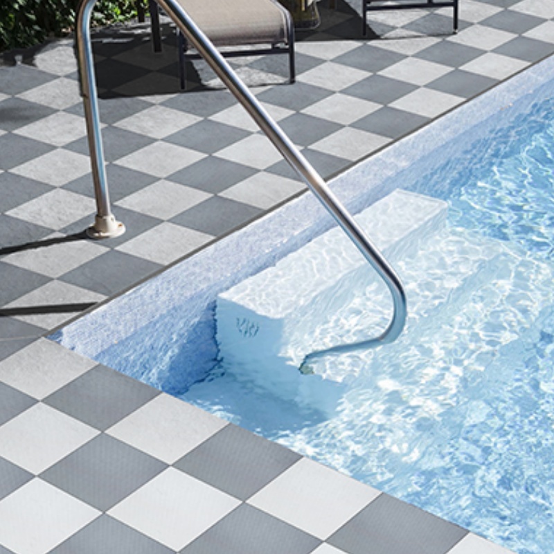 Modern Blue Square Glass Mosaic for Swimming Pool Tiles Bathroom Tiles Glossy Surface
