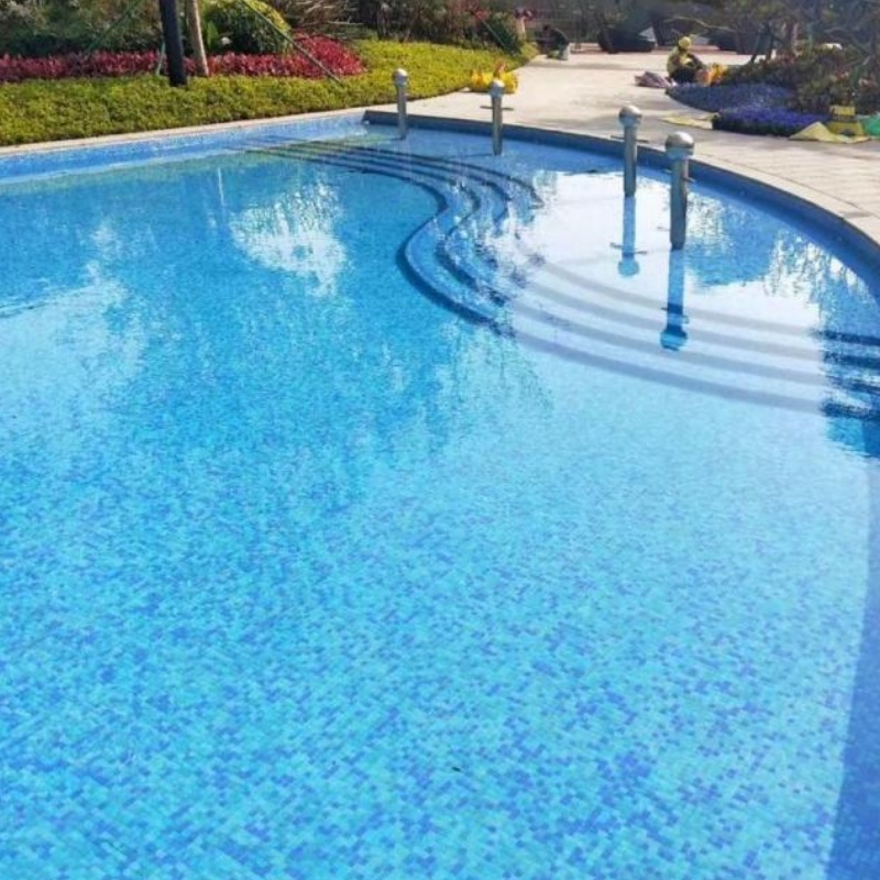 6mm Colorize Square Kiln Vary Blue Ceramic Swimming Pool Mosaic Tile