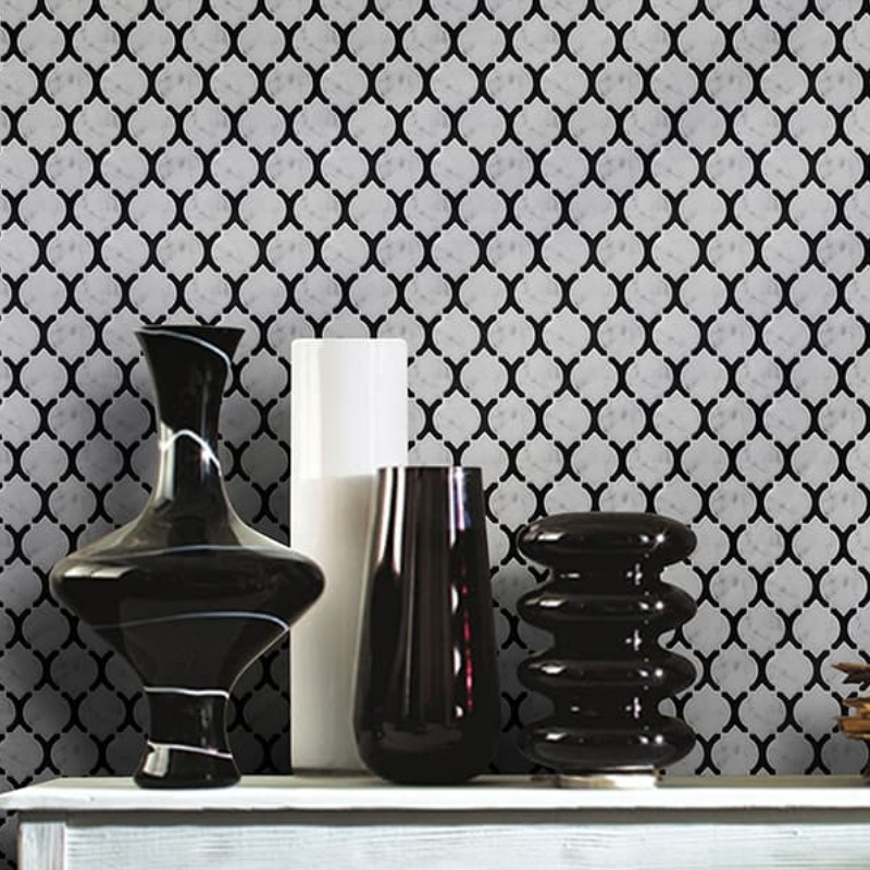 Elegant Crystal Glass and Marble Mosaic Wall Tiles for Stunning Interiors