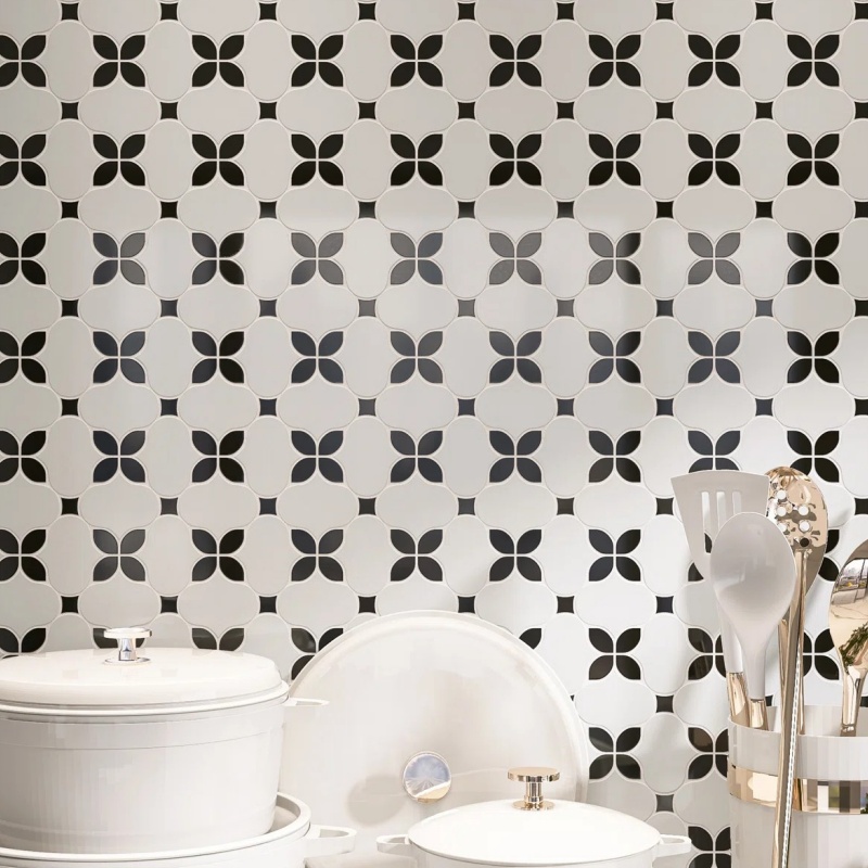 Stylish Fish Scale Mosaic Tiles for Contemporary Bathroom Design