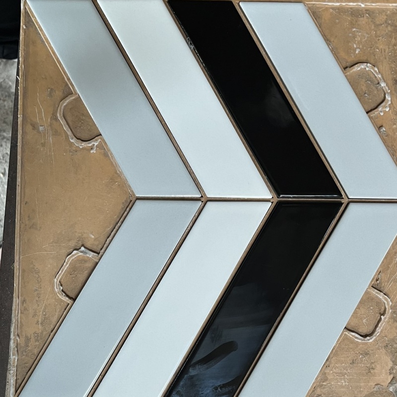 Factory High Quality Sector Glossy Glazed Green Polished Ceramic Mosaic Tile Kitchen Mosaic Bathroom Mosaic Decoration Mosaic