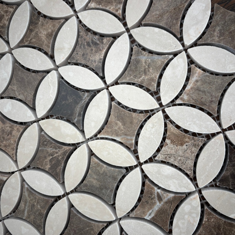 Special-Shaped Mosaic Outdoor Garden Tiles Paving Stones Mosaic Tile Carrara Travertine Pebble Trail Gravel Stone Wall and Floor Marble Mosaic Tile