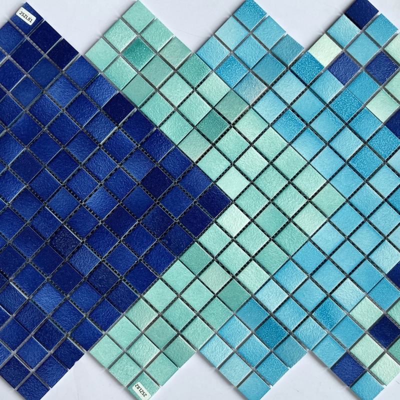 Modern Style Glossy and Matte Anti-Slip P4 Ceramic Mosaic Tile Pool Glass Mosaic Wall Mosaic