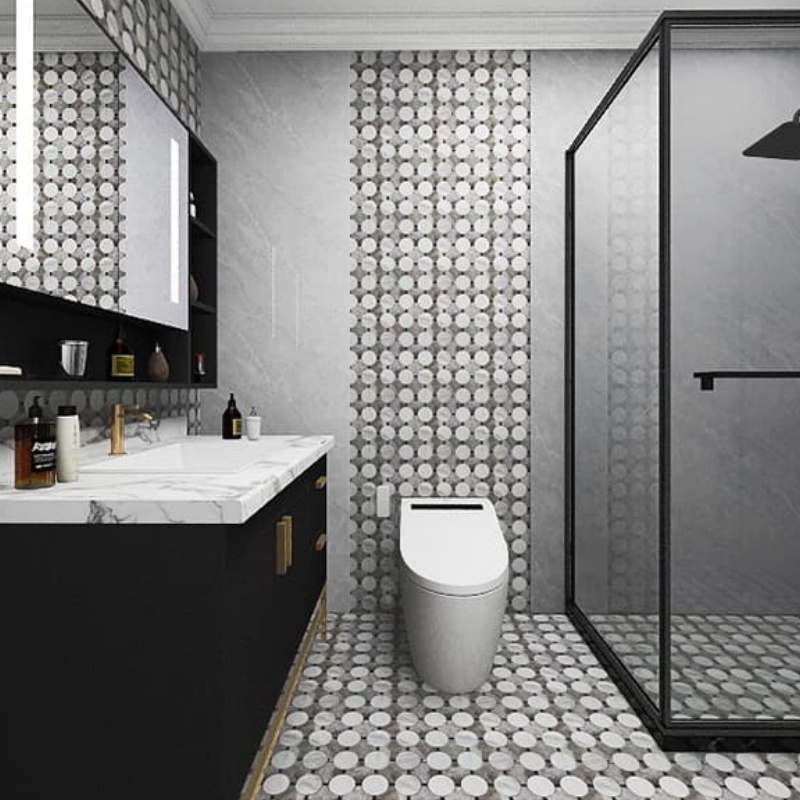 Stylish Square Glass Mosaic Tiles for Contemporary Kitchen Design