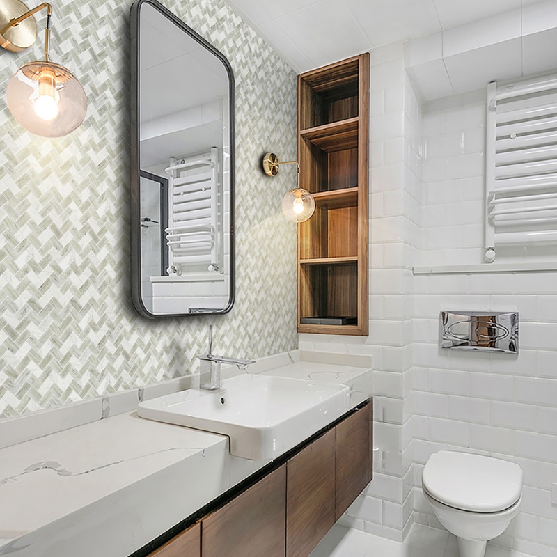 Premium Blue and Silver Laminated Glass Mosaic Tiles for Stunning Wall Dé Cor