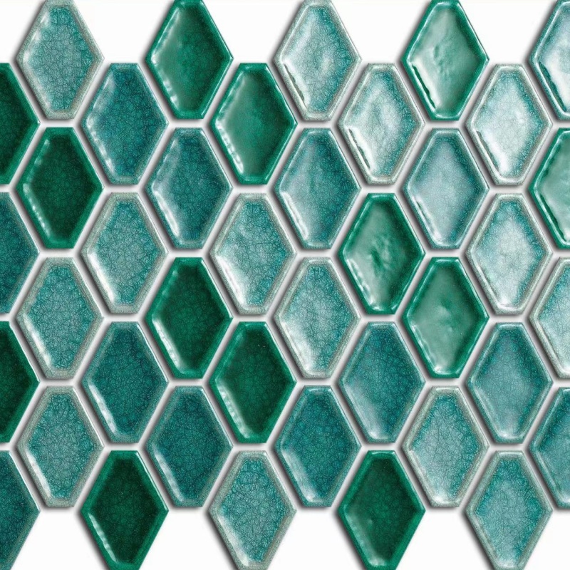 Good Selling Anti-Slip P4 Ceramic Glossy and Matte Bathroom Glass Mosaic Tile Swimming Pool Mosaic
