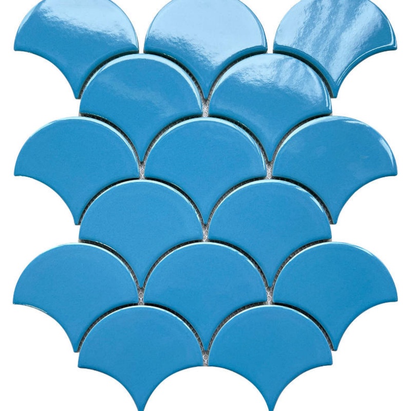 Foshan Hot Selling Round Glossy Glazed Ceramic Decorative Mosaic Tile Kitchen Bathroom Decoration Wall Tile Decor Mosaic