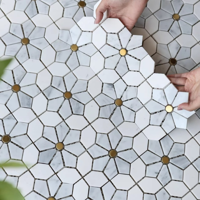 Premium Stainless Steel and Crystal Wall Mosaic Tiles