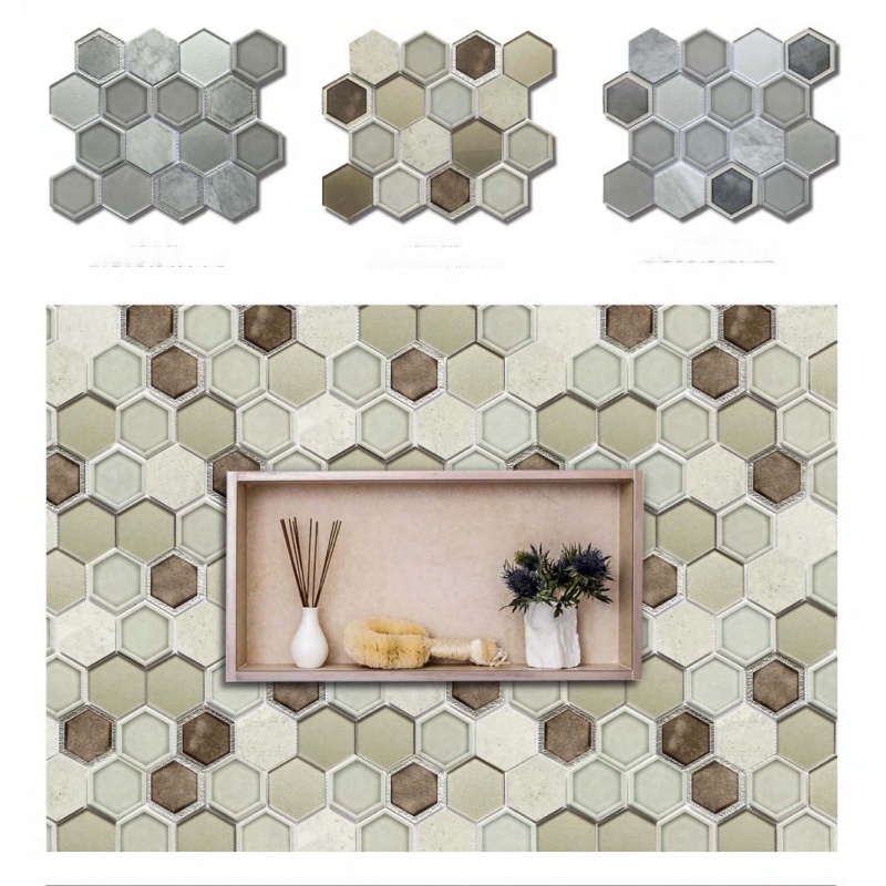 Contemporary Aluminium Mosaic Tiles in Stylish Boat Shape