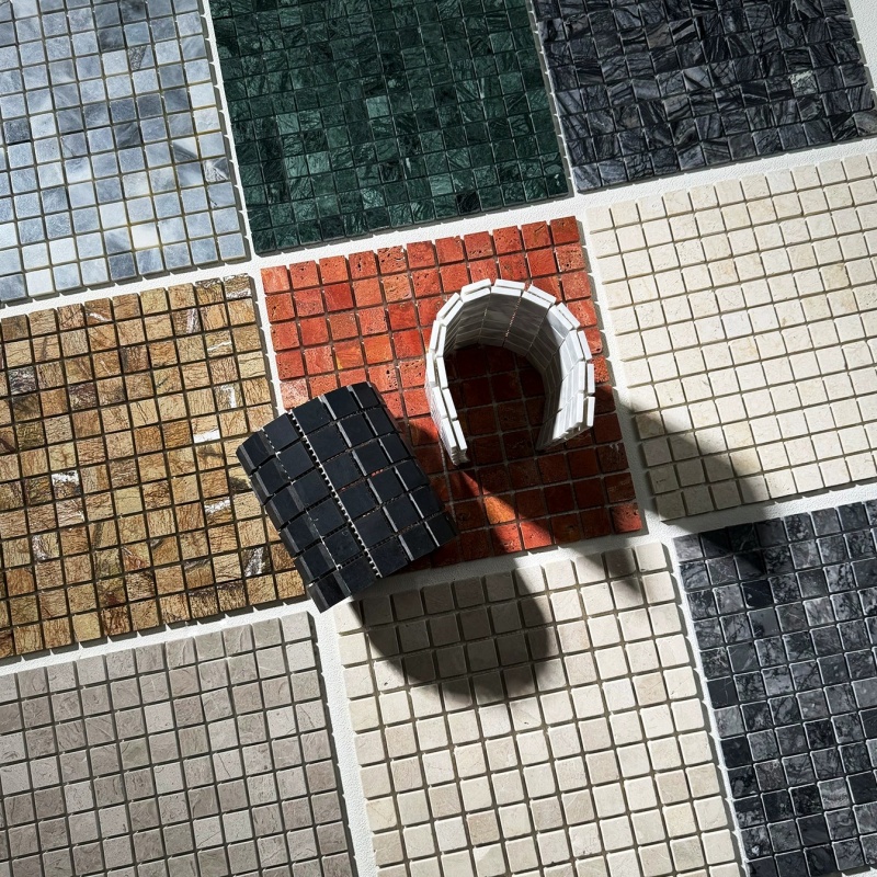 Luxurious Golden Herringbone Mosaic Tiles for Elegant Interiors