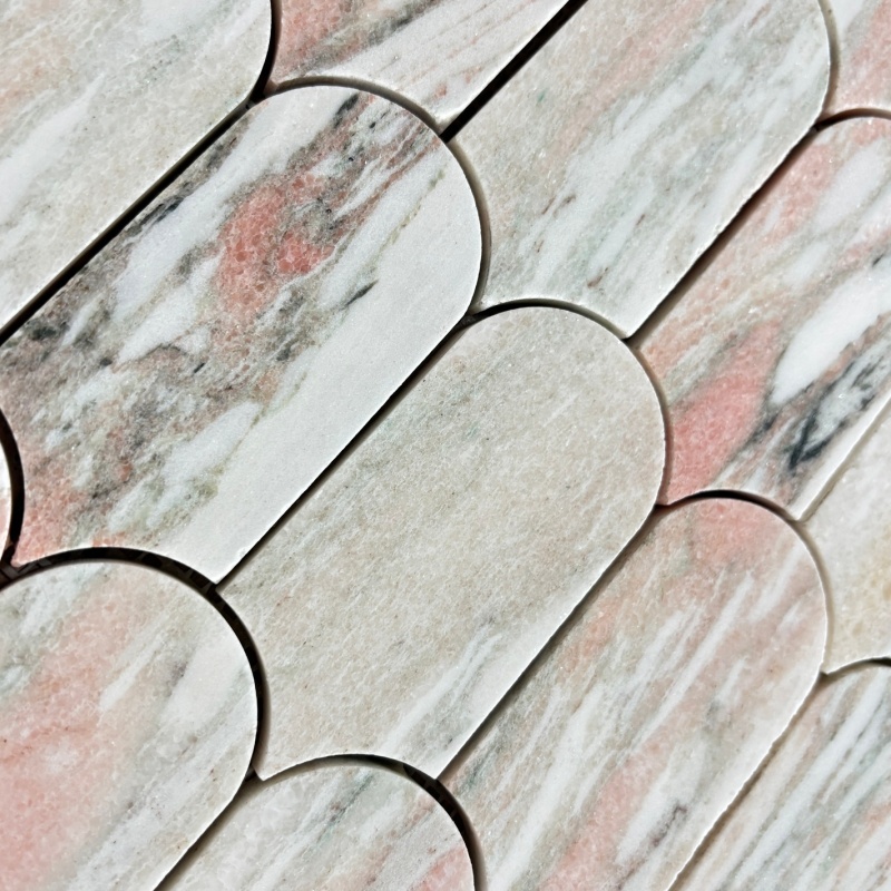 Elegant Honeycomb Sami Stone and Glass Mosaic Tile for Stylish Backsplashes
