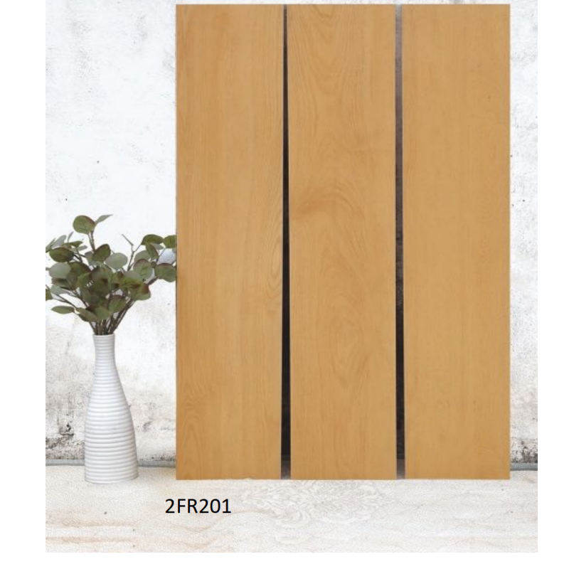 Durable 200*1000 Ceramic Wooden Floor Tiles Natural Texture Wood Look Flooring for House Building Material Projects Factory Price