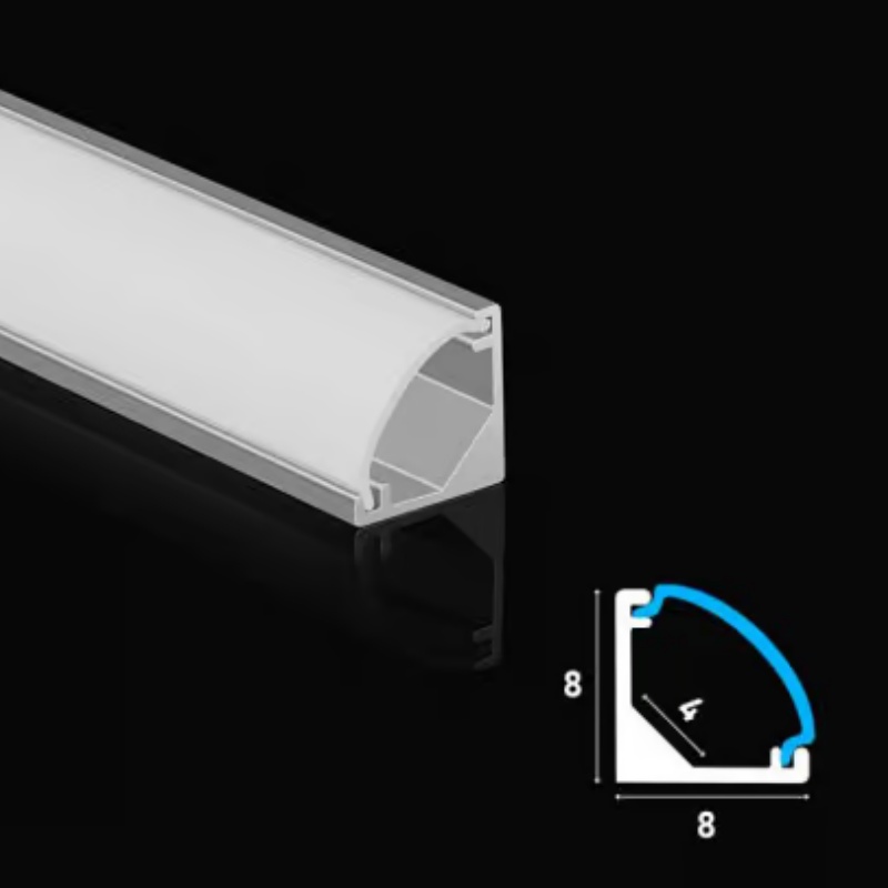Double-Sided Luminous Top Corner Free Ceiling Wall Washer Light Surface Mounted LED Aluminum Profile Line Light Profile