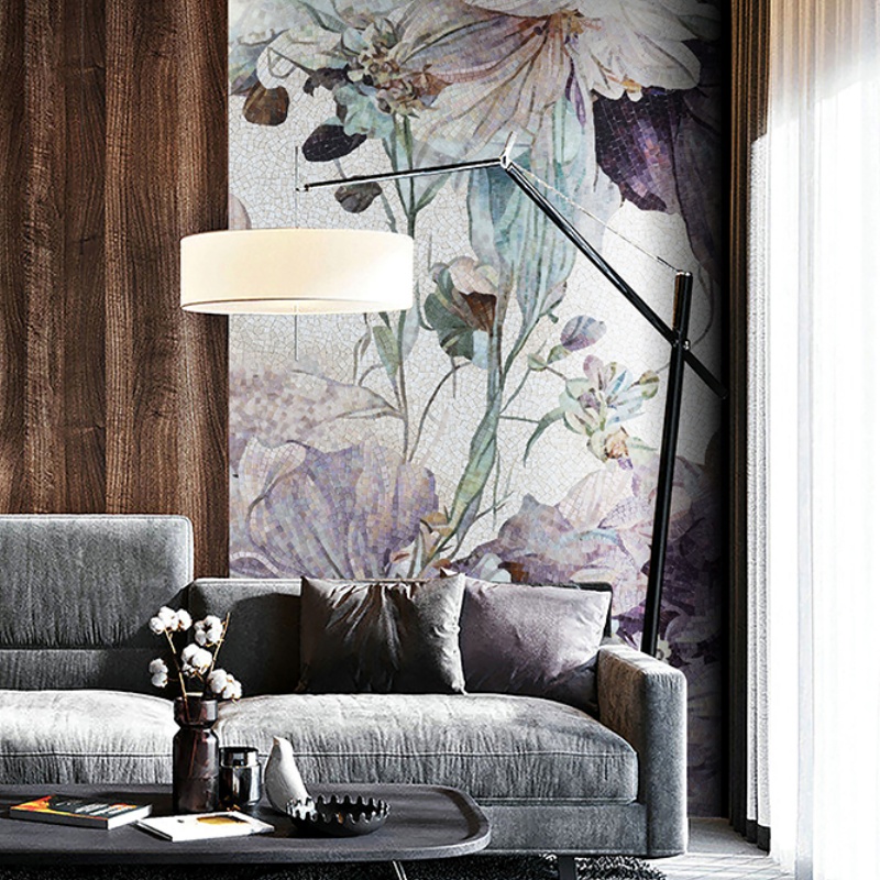 Mural Wall Picture Handmade Art Glass Tile Mosaic Pattern