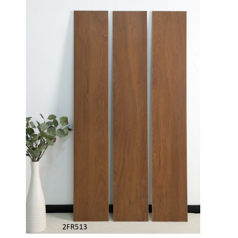 Chinese Ceramic Tile Porcelain Tile Wood Plank Look Ceramic Tile for Living Room Library Study Room