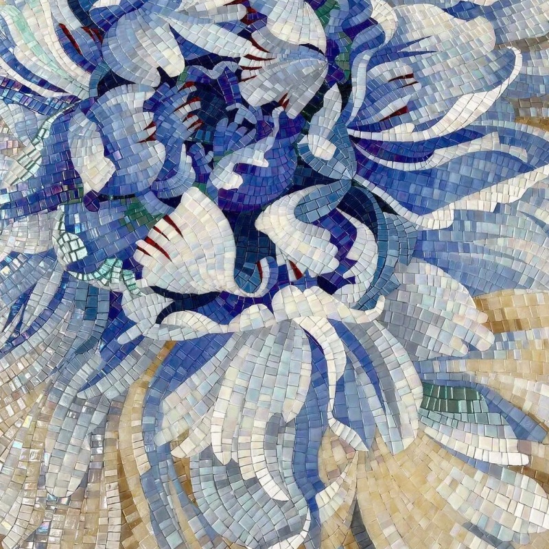 Wall Decor Handmade Glass Mosaic Art Mermaid Mosaic