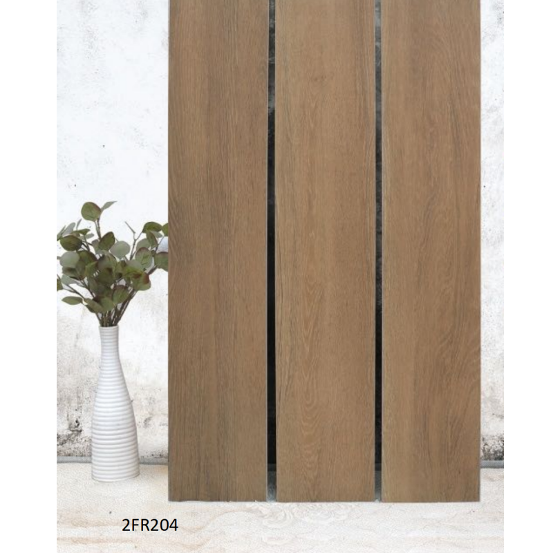 Factory Price Cutting Edge Porcelain Tiles Wood Look Brick Low Water Absorption Wooden Tiles for Balcony Floor