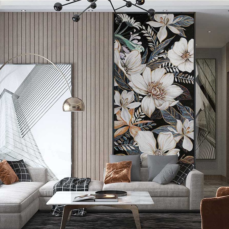 Customized Personal Pictures Art Work Glass Mosaic Pattern for Home Decoration