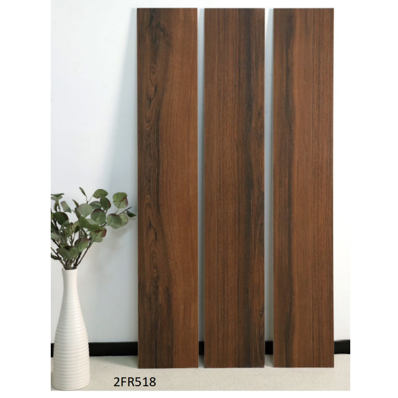 Low Water Absorption 200X1200mm Full Body Wood Look Tile Non-Slip Rectified Wooden Tiles for Balcony Floor