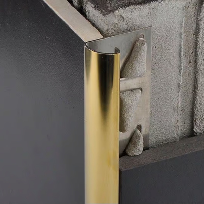 Aluminium External Corner Angle Ceramic Edge Gold Aluminium L Shape Tile Trim
