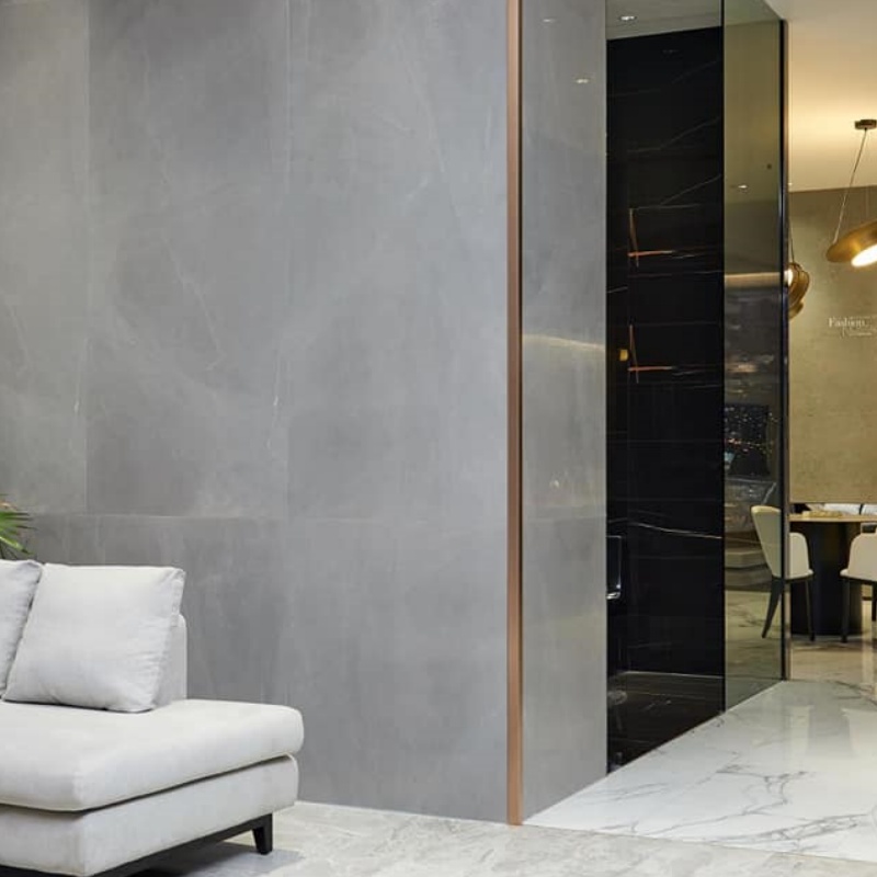 Aluminum Profile Metal Tile Trim T Shape Metal for Wall Gold Strip