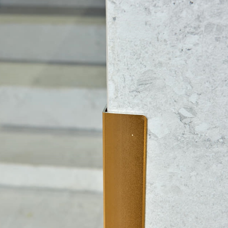 Aluminum Profile Metal Tile Trim T Shape Metal for Wall Gold Strip