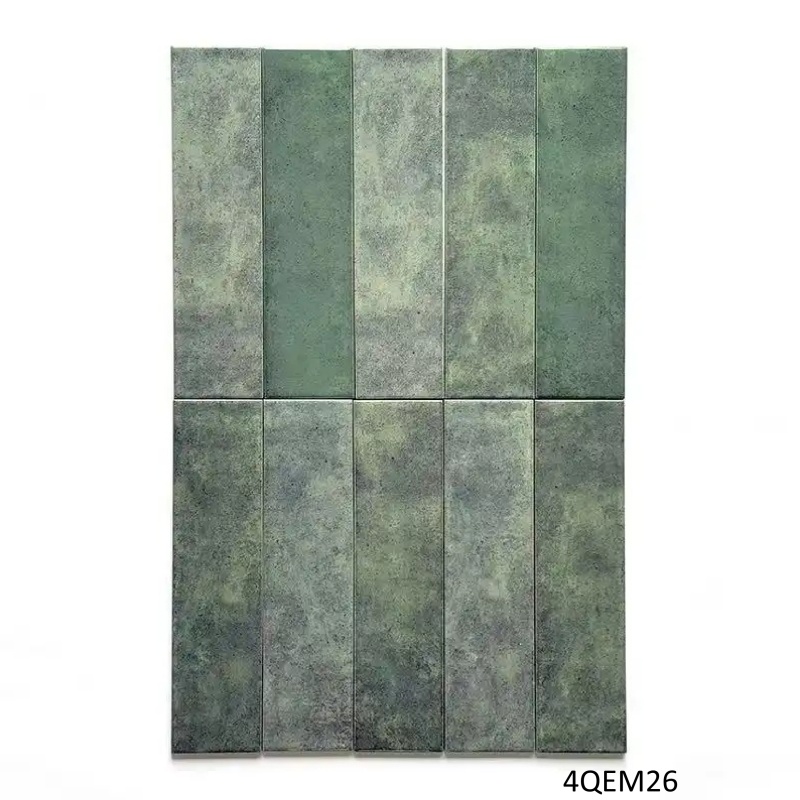 7.5X30cm Designs Bathroom Decoration Glazed Ceramic Wall Tile Handmade Look