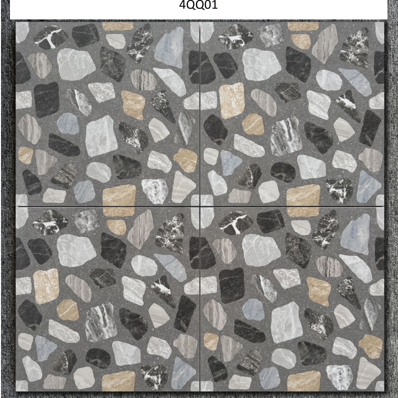 Modern Rustic 60*60cm Matte Non-Slip Lime Stone Tiles Design for Hotel Room Decoration Material