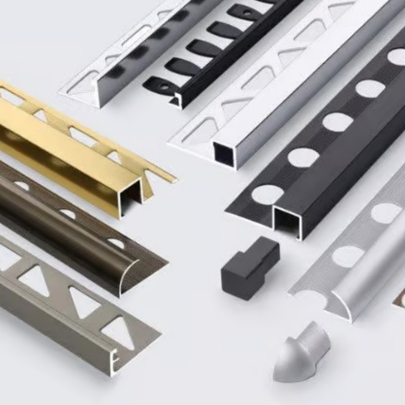 Foshan Wholesale Brushed Ceramic Aluminium Profile 90 Degree Corner Tile Trim
