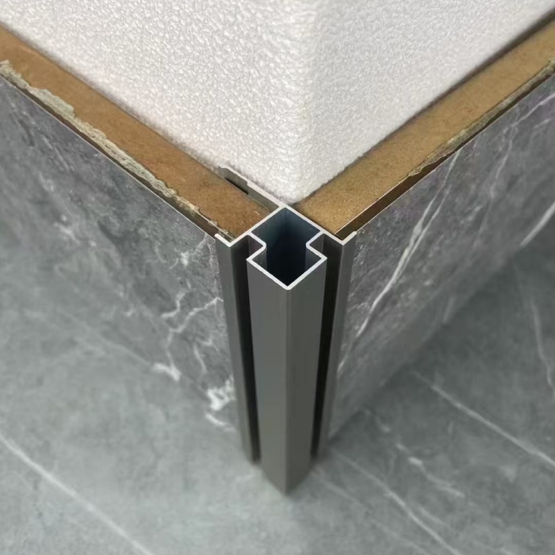 Balcony Edge Profile  Metal in Stock China Top Extruded Aluminum Profile Size to Laminate Strip Mosaic Flexible Edge Furniture Tile Waterproof Trim