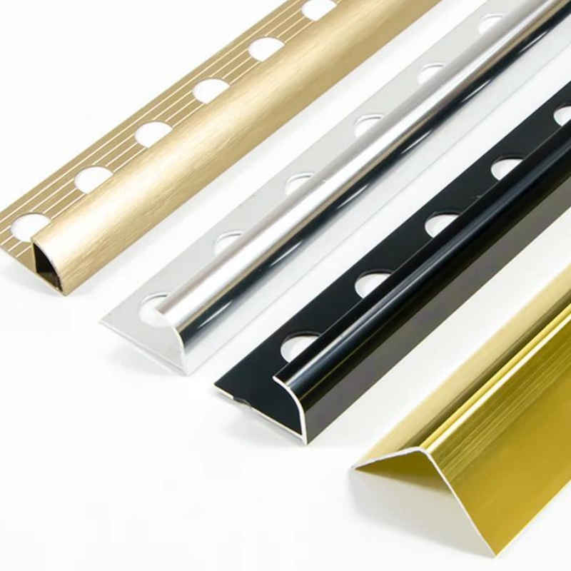 Stainless Steel Listello Tile Trim Floor Trim U Shape Shiny Silver Shiny Gold