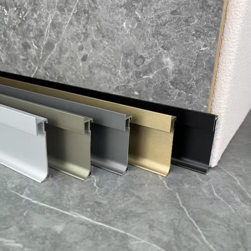 Stock Clearance Discounts Metal Aluminum Floor Edge Wide Transition Strip Gold Tile to Carpet Joiner Trim