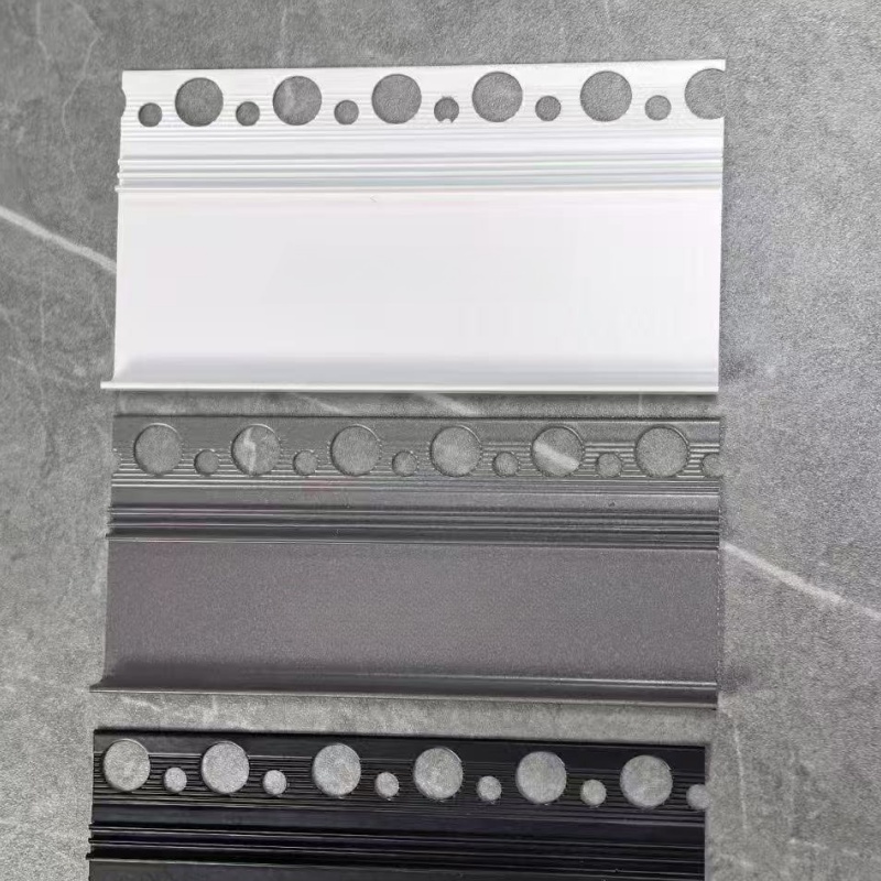 Baseboard with LED Lights Strip Moden Luxury Double-Deck Design Aluminium Profiles Price Metal Factory Wholesale Aluminum Black Skirting Board for Floor