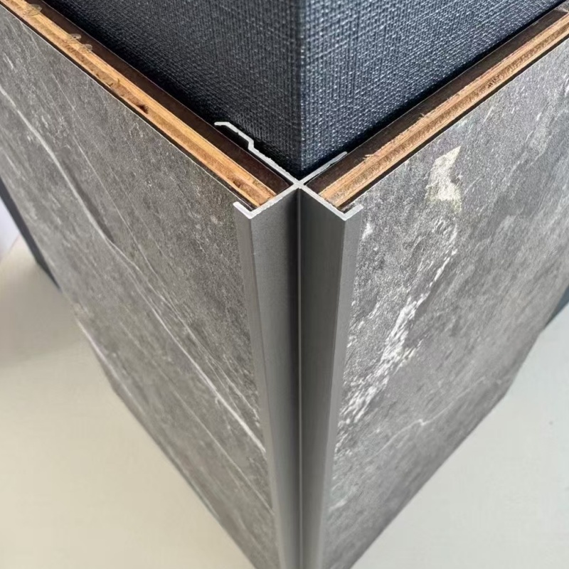 New Universal Stainles Steel Ceramic Strip 2.2m Finish Profile Recessed Extrusion Edge Decorative Grey Round Shape Metal Corner Trim
