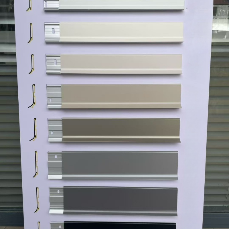Aluminium Baseboard Profile Protector 80mm Decorative Wall Baseboard