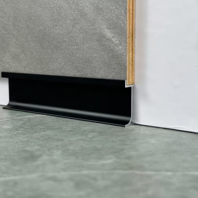 Metal Aluminum Ceramic 2.5m Black Molding Strips Tile to Ceiling Profile Trim