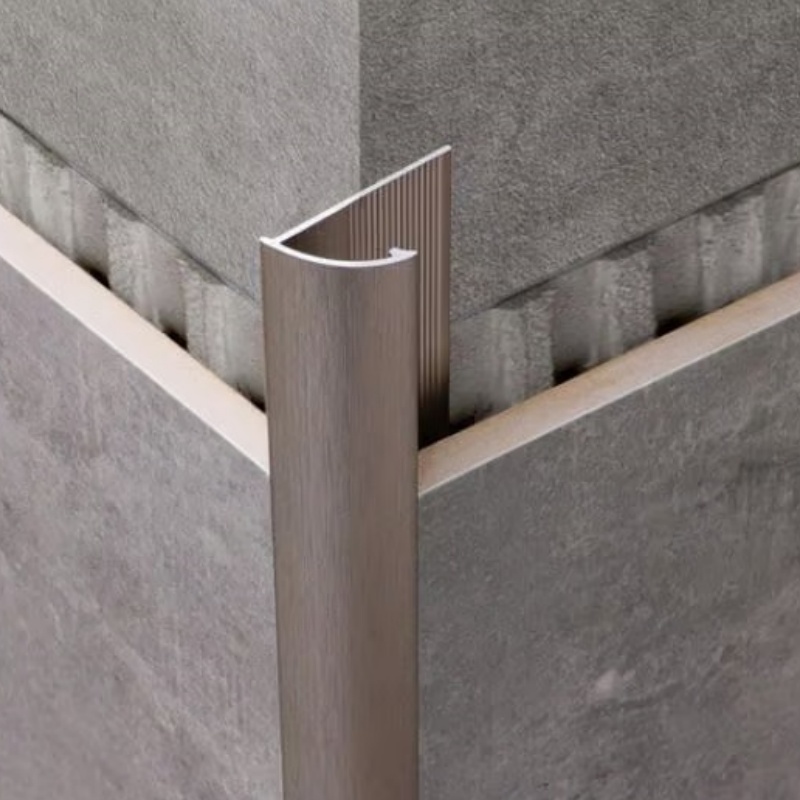 Types of 2.7 M Grey and White Laminate Flooring Flat Carpet Trim to Tile Edging Transition Metal Long Aluminum Zig Zag Strips